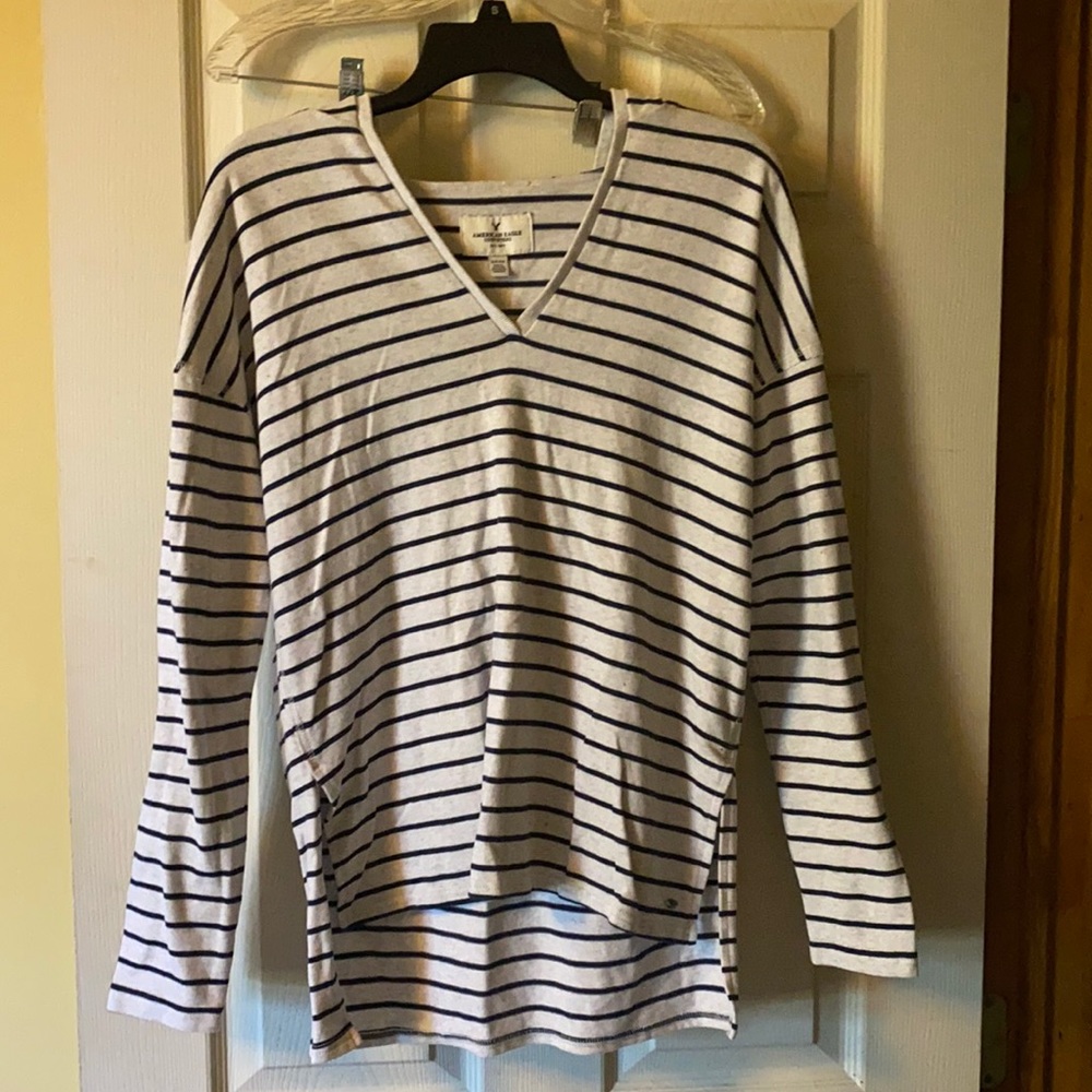 American Eagle Striped Hoodie